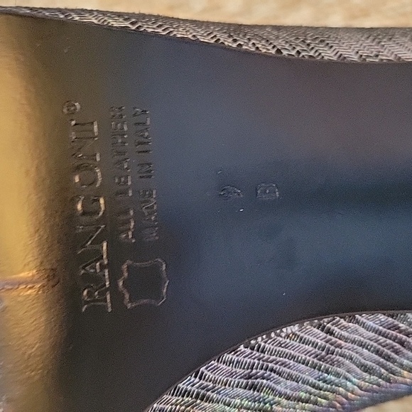 RANGONI FIRENZE rainbow metalic all leather heel.  Pointed toe.  Size is 9. - Picture 10 of 12